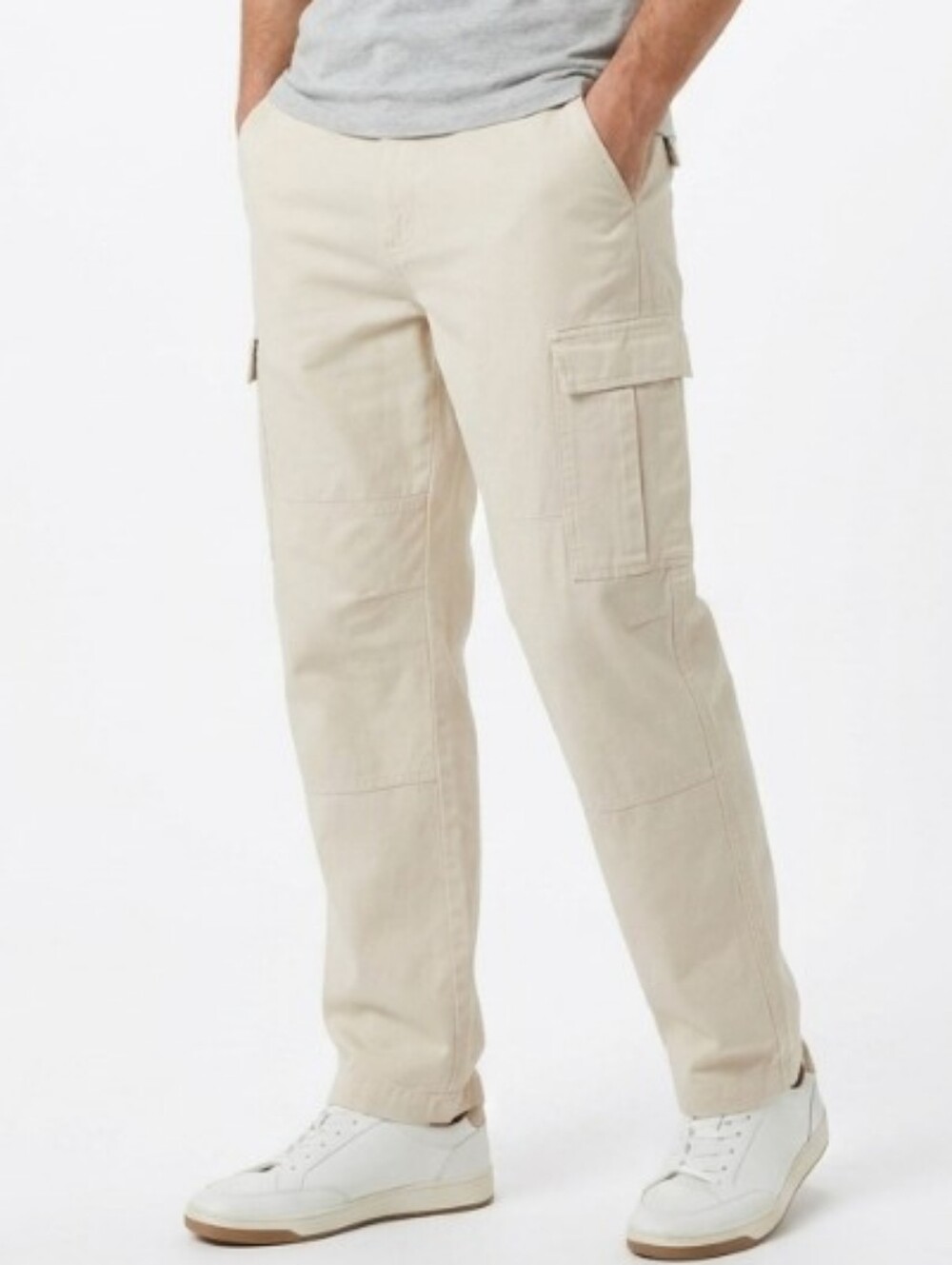 bp Men's Light Cream Cargo Pants